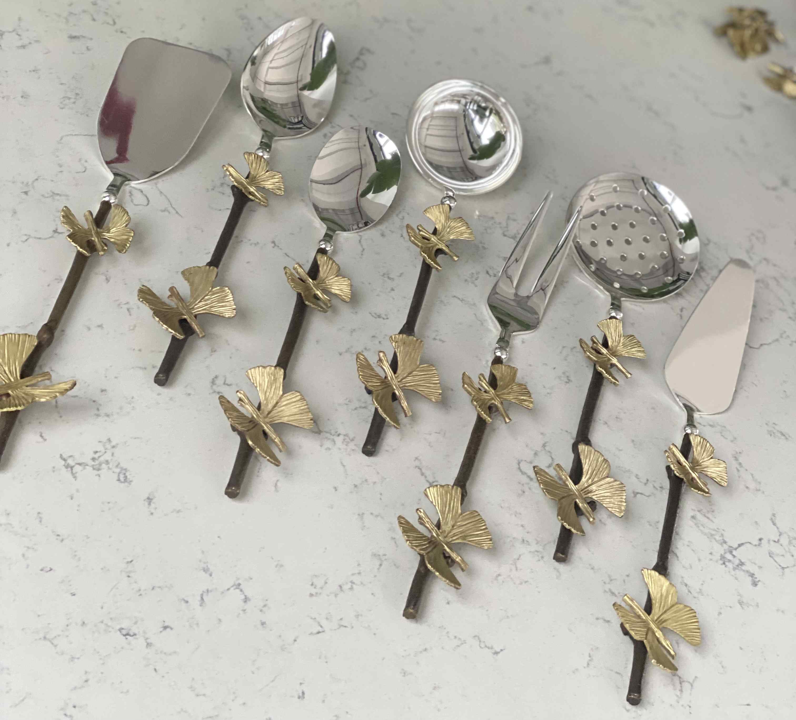 BUTTERFLY DECOR 7PCS SERVING SPOONS